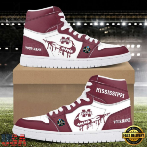 Limited Edition – Customized NCAA College World Series Mississippi State Bulldogs Air Jordan 1 Shoes