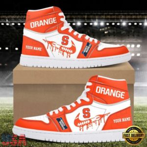 Limited Edition – Customized NCAA Syracuse Orange Air Jordan 1 Shoes