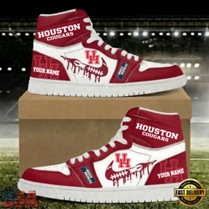 Limited Edition – Customized NCAA Houston Cougars Air Jordan 1 Shoes