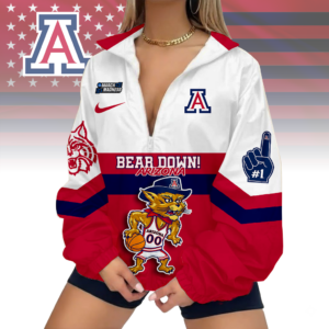Limited Edition – Customized NCAA Arizona Wildcats V-Neck Zipper Sweatshirt Jacket