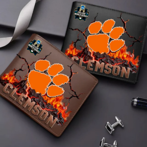 Limited Edition – Customized NCAA Clemson Tigers Leather Wallet