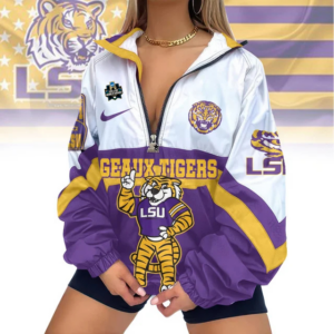 Limited Edition – Customized NCAA Lsu Tigers V-Neck Zipper Sweatshirt Jacket