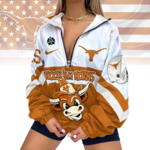 Limited Edition – Customized NCAA Texas Longhorns V-Neck Zipper Sweatshirt Jacket