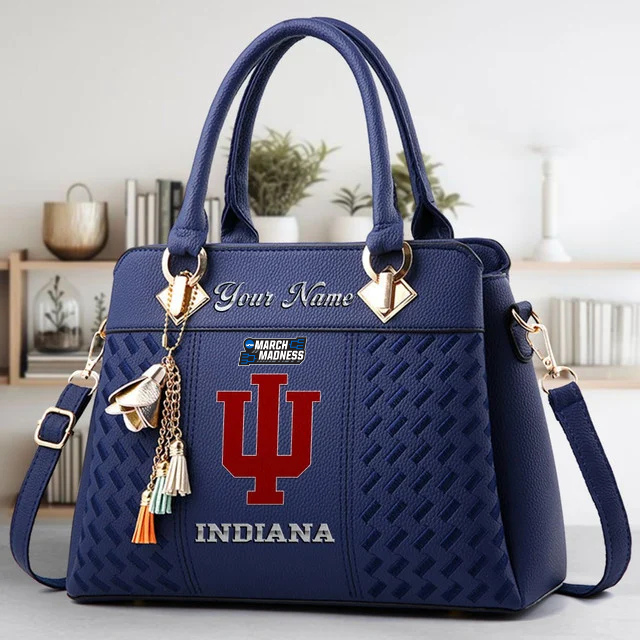 Limited Edition – Customized NCAA Indiana Hoosiers Zip Handbag Multicolor - Image 2