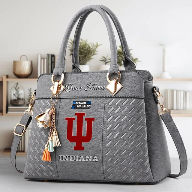 Limited Edition – Customized NCAA Indiana Hoosiers Zip Handbag Multicolor - Image 4
