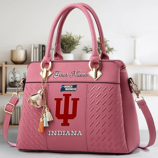 Limited Edition – Customized NCAA Indiana Hoosiers Zip Handbag Multicolor - Image 5