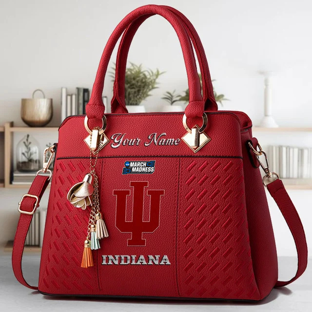 Limited Edition – Customized NCAA Indiana Hoosiers Zip Handbag Multicolor - Image 6