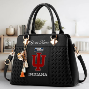 Limited Edition – Customized NCAA Indiana Hoosiers Zip Handbag Multicolor