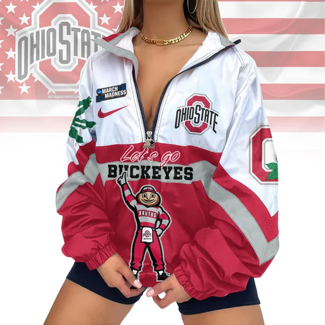 Limited Edition – Customized NCAA Ohio State Buckeyes V-Neck Zipper Sweatshirt Jacket