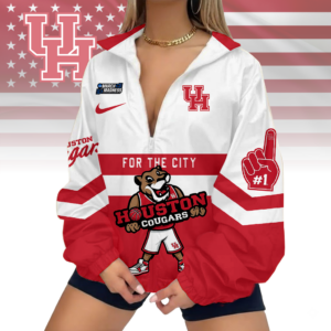 Limited Edition – Customized NCAA Houston Cougars V-Neck Zipper Sweatshirt Jacket