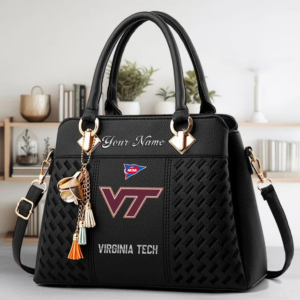 Limited Edition – Customized NCAA Virginia Tech Hokies Zip Handbag Multicolor