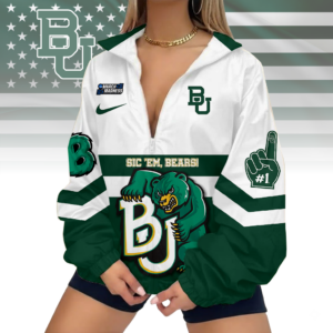 Limited Edition – Customized NCAA Baylor Bears V-Neck Zipper Sweatshirt Jacket