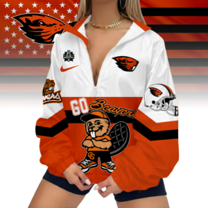 Limited Edition – Customized NCAA Oregon State Beavers V-Neck Zipper Sweatshirt Jacket