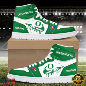 Limited Edition – Customized NCAA Oregon Ducks Air Jordan 1 Shoes