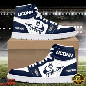 Limited Edition – Customized NCAA UConn Huskies Air Jordan 1 Shoes