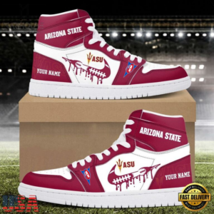 Limited Edition – Customized NCAA Arizona State Sun Devils Air Jordan 1 Shoes