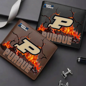 Limited Edition – Customized NCAA Purdue Boilermakers Leather Wallet