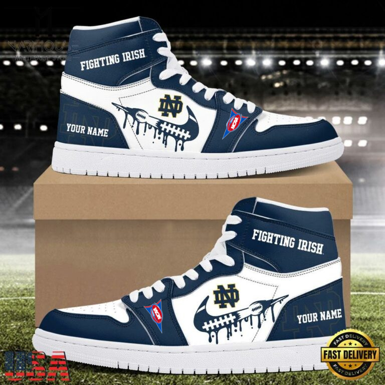Limited Edition – Customized NCAA Notre Dame Fighting Irish Air Jordan 1 Shoes