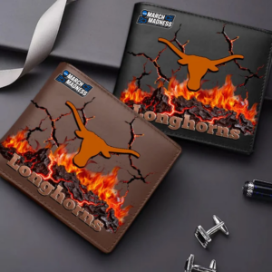 Limited Edition – Customized NCAA Texas Longhorns Leather Wallet