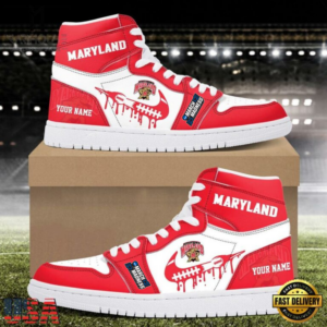 Limited Edition – Customized NCAA Maryland Terrapins Air Jordan 1 Shoes