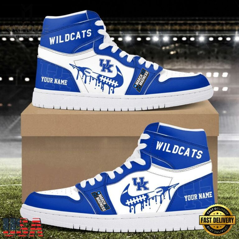 Limited Edition – Customized NCAA Kentucky Wildcats Air Jordan 1 Shoes