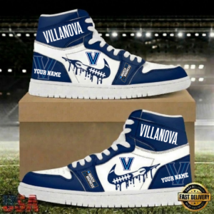Limited Edition – Customized NCAA Villanova Wildcats Air Jordan 1 Shoes
