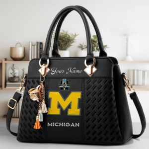 Limited Edition – Customized NCAA Michigan Wolverines Zip Handbag Multicolor