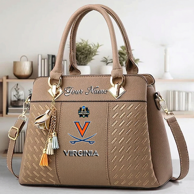 Limited Edition – Customized NCAA Virginia Cavaliers Zip Handbag Multicolor - Image 3