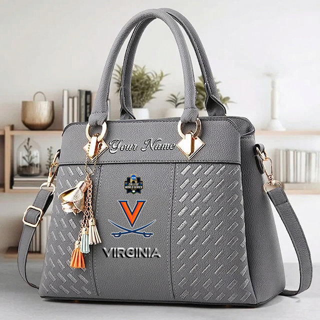 Limited Edition – Customized NCAA Virginia Cavaliers Zip Handbag Multicolor - Image 4