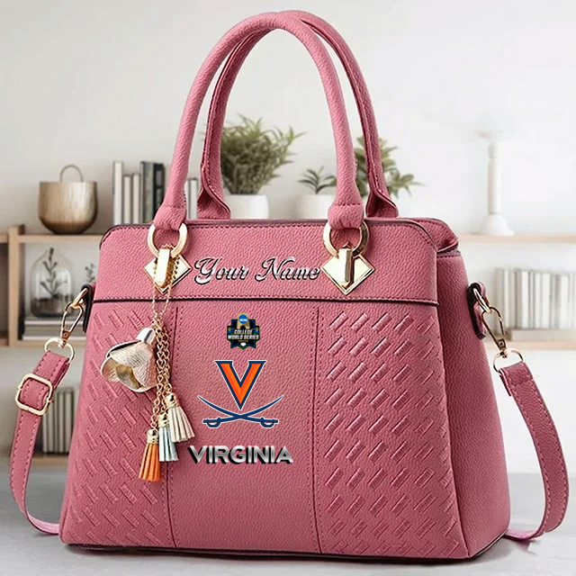 Limited Edition – Customized NCAA Virginia Cavaliers Zip Handbag Multicolor - Image 5