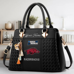 Limited Edition – Customized NCAA Arkansas Razorbacks Zip Handbag Multicolor