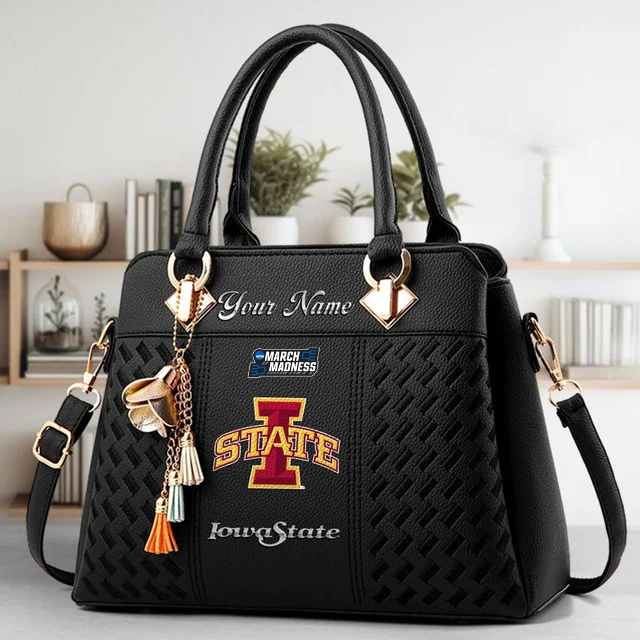 Limited Edition – Customized NCAA Iowa State Cyclones Zip Handbag Multicolor