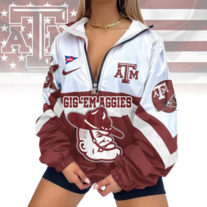 Limited Edition – Customized NCAA Texas A&M Aggies V-Neck Zipper Sweatshirt Jacket