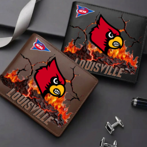 Limited Edition – Customized NCAA Louisville Cardinals Leather Wallet