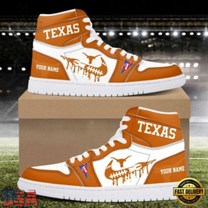 Limited Edition – Customized NCAA Texas Longhorns Air Jordan 1 Shoes