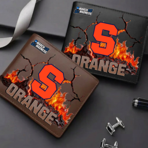 Limited Edition – Customized NCAA Syracuse Orange Leather Wallet