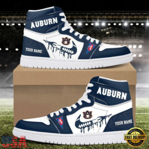 Limited Edition – Customized NCAA Auburn Tigers Air Jordan 1 Shoes