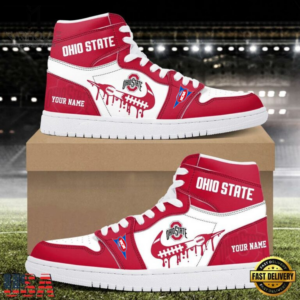 Limited Edition – Customized NCAA Ohio State Buckeyes Air Jordan 1 Shoes