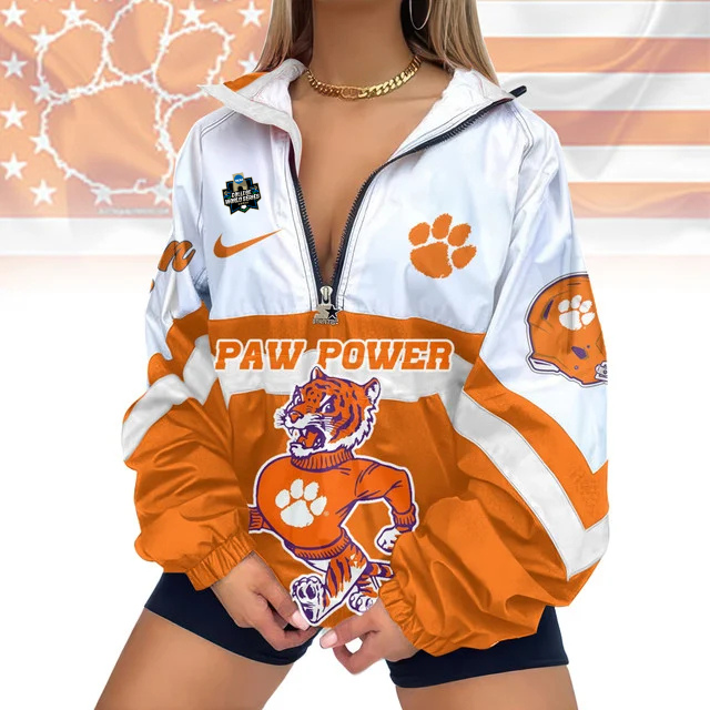 Limited Edition – Customized NCAA Clemson Tigers V-Neck Zipper Sweatshirt Jacket