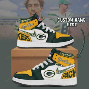 Limited Edition – Customized NFL Green Bay Packers Air Jordan 1 Shoes