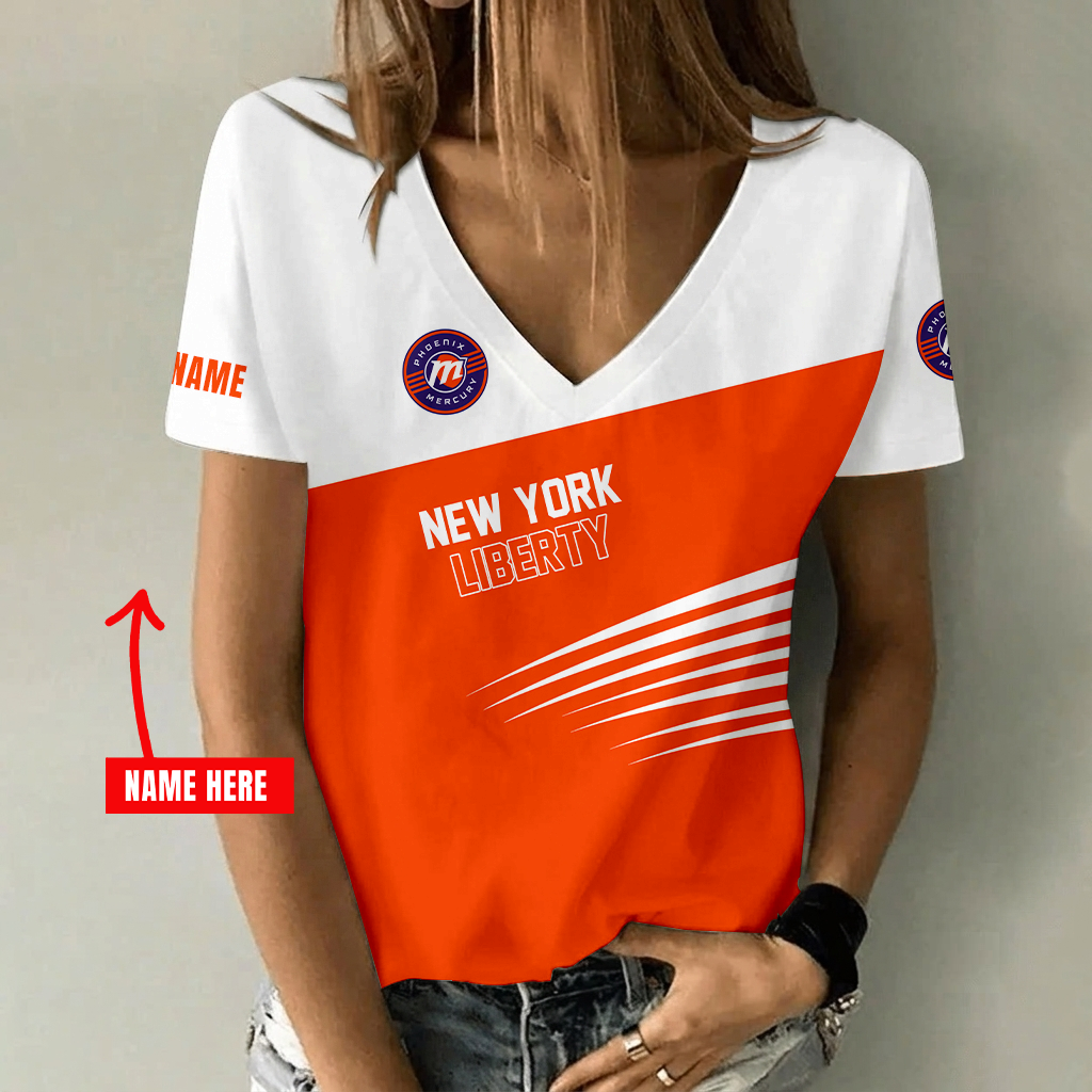 Limited Edition – Customized WNBA Phoenix Mercury V-Neck Female Shirt