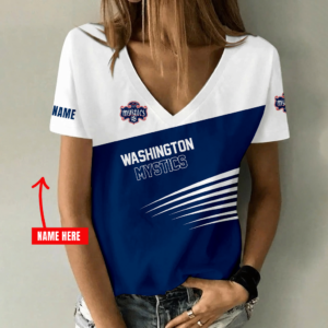 Limited Edition – Customized WNBA Washington Mystics V-Neck Female Shirt