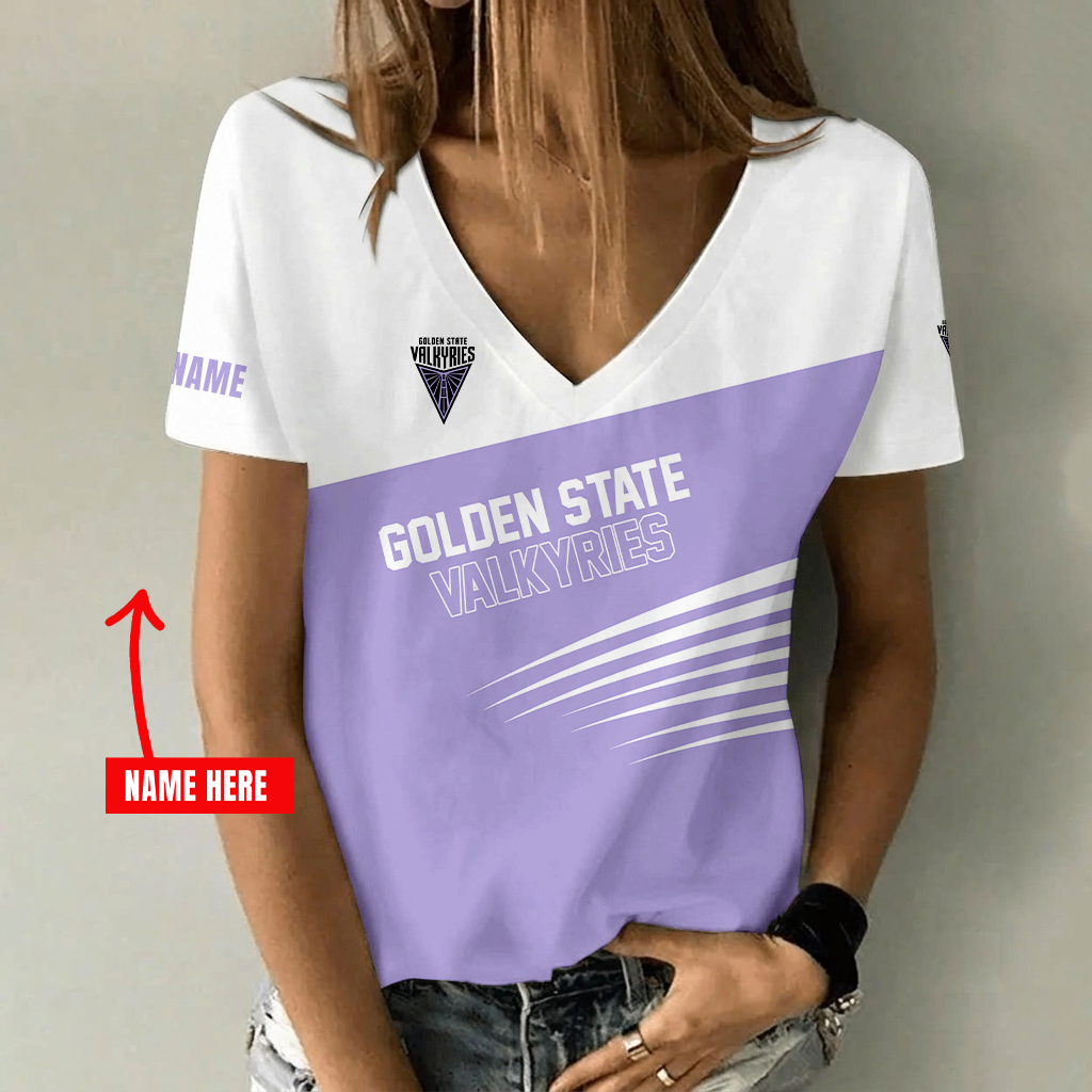 Limited Edition – Customized WNBA Golden State Valkyries V-Neck Female Shirt