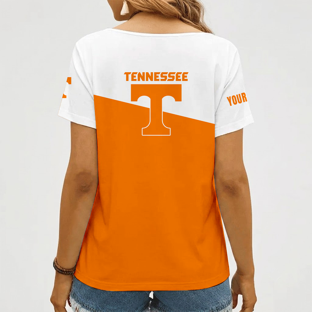 Limited Edition – Customized NCAA Tennessee Volunteers V-Neck Female Shirt - Image 2