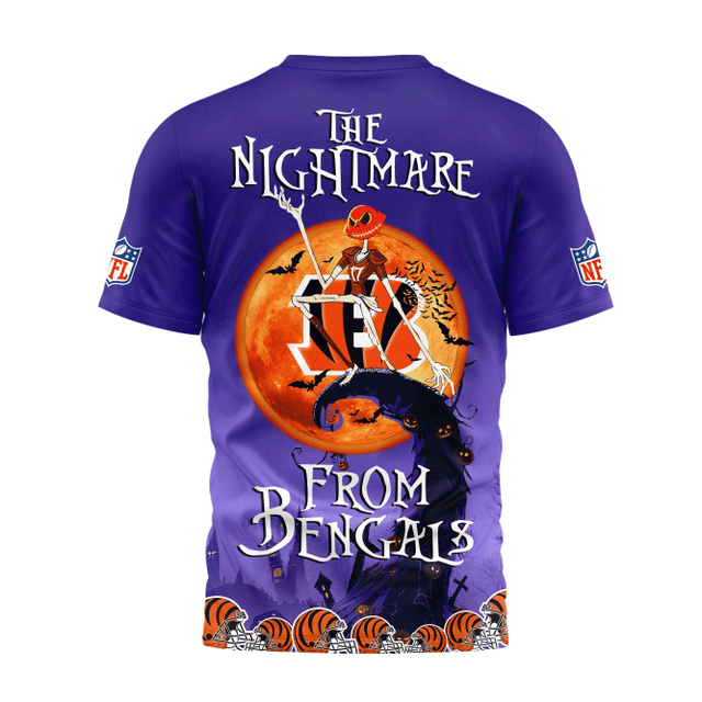 Limited Edition – Customized NFL Cincinnati Bengals Halloween The Nightmare Apparel - Image 3
