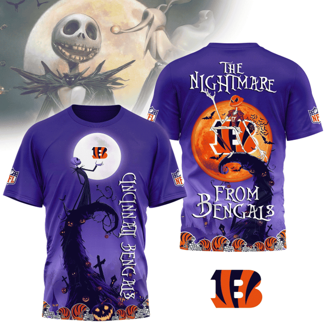 Limited Edition – Customized NFL Cincinnati Bengals Halloween The Nightmare Apparel