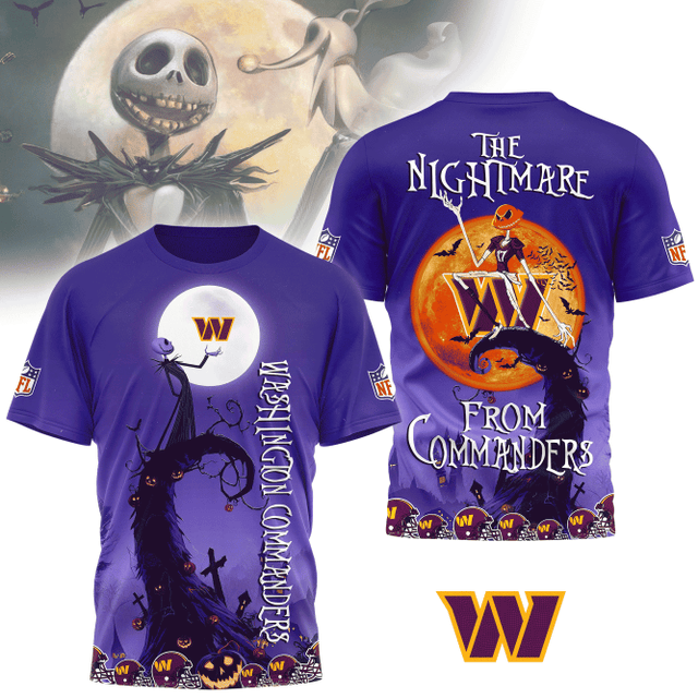 Limited Edition – Customized NFL Washington Commanders Halloween The Nightmare Apparel