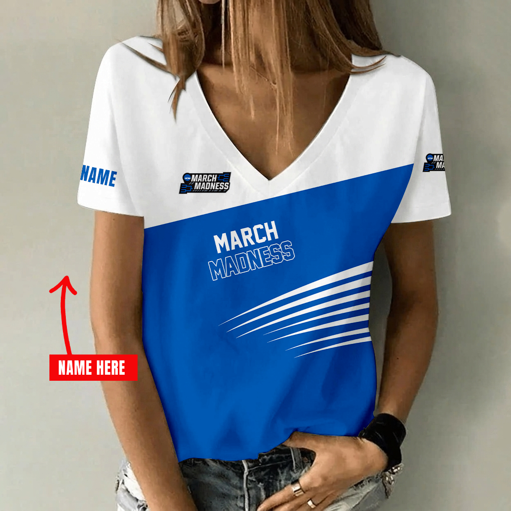 Limited Edition – New Customized NCAA March Madness Strappy V-Neck Female Shirt