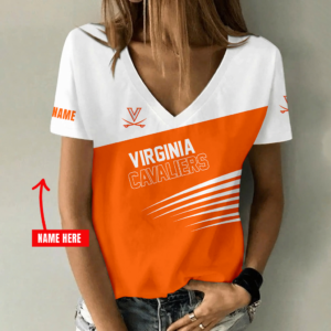 Limited Edition – Customized NCAA Virginia Cavaliers V-Neck Female Shirt