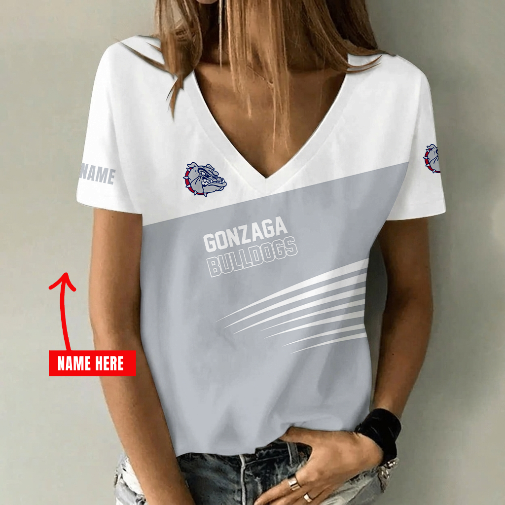 Limited Edition – New Customized NCAA Gonzaga Bulldogs Strappy V-Neck Female Shirt